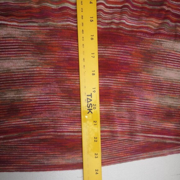 Lane Bryant Ladies Lightweight Short Sleeves Red & Green Stripe Sweater - Picture 7 of 7